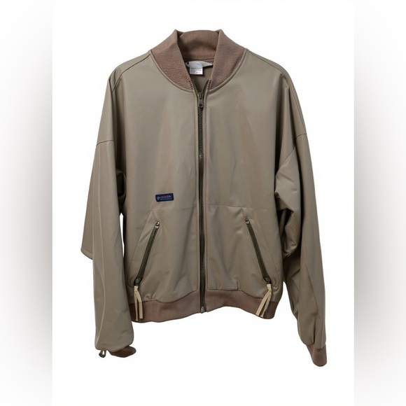 Vintage Columbia Large Bomber Jacket Lightweight Liner80s Military Green #1665 - Picture 1 of 8